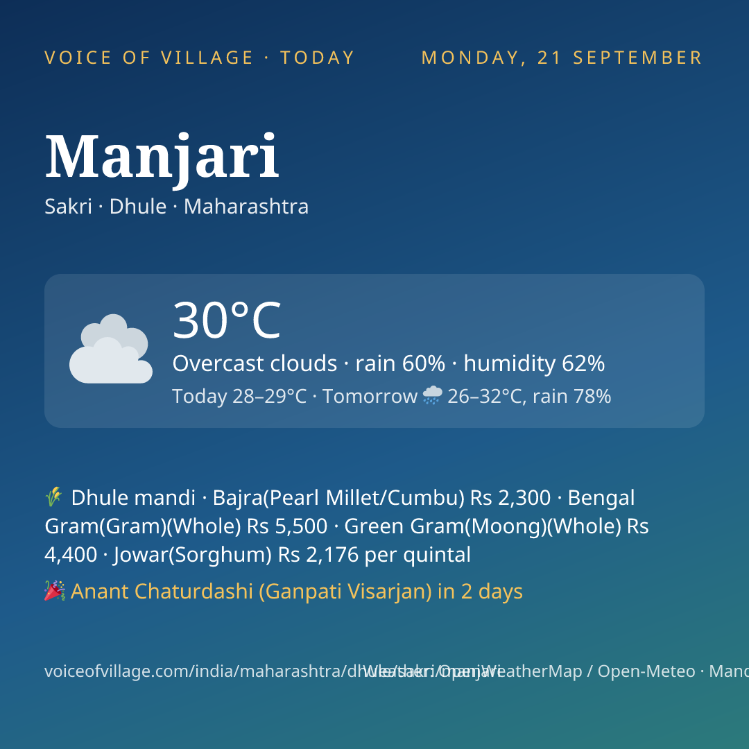Manjari today