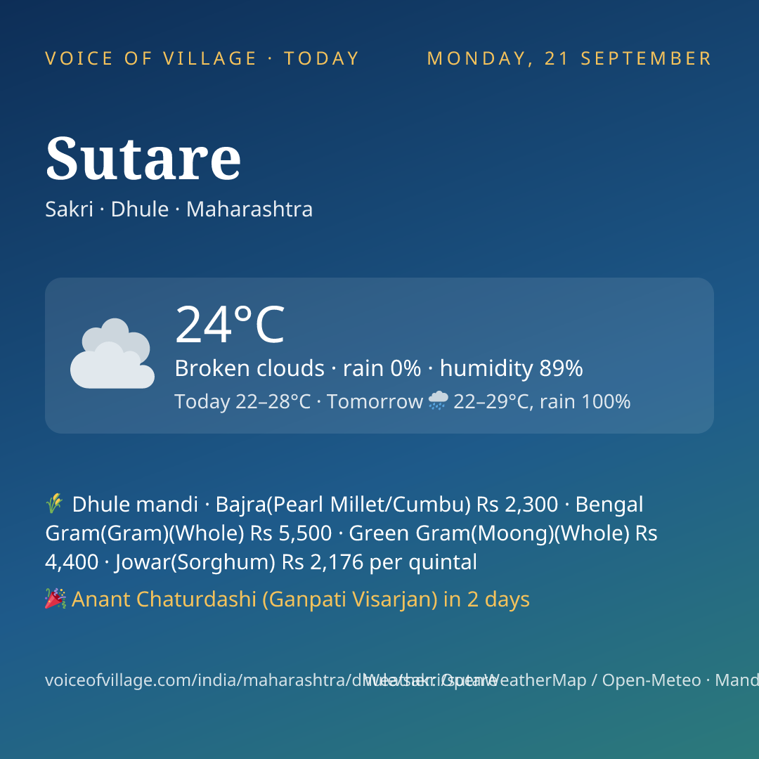 Sutare today
