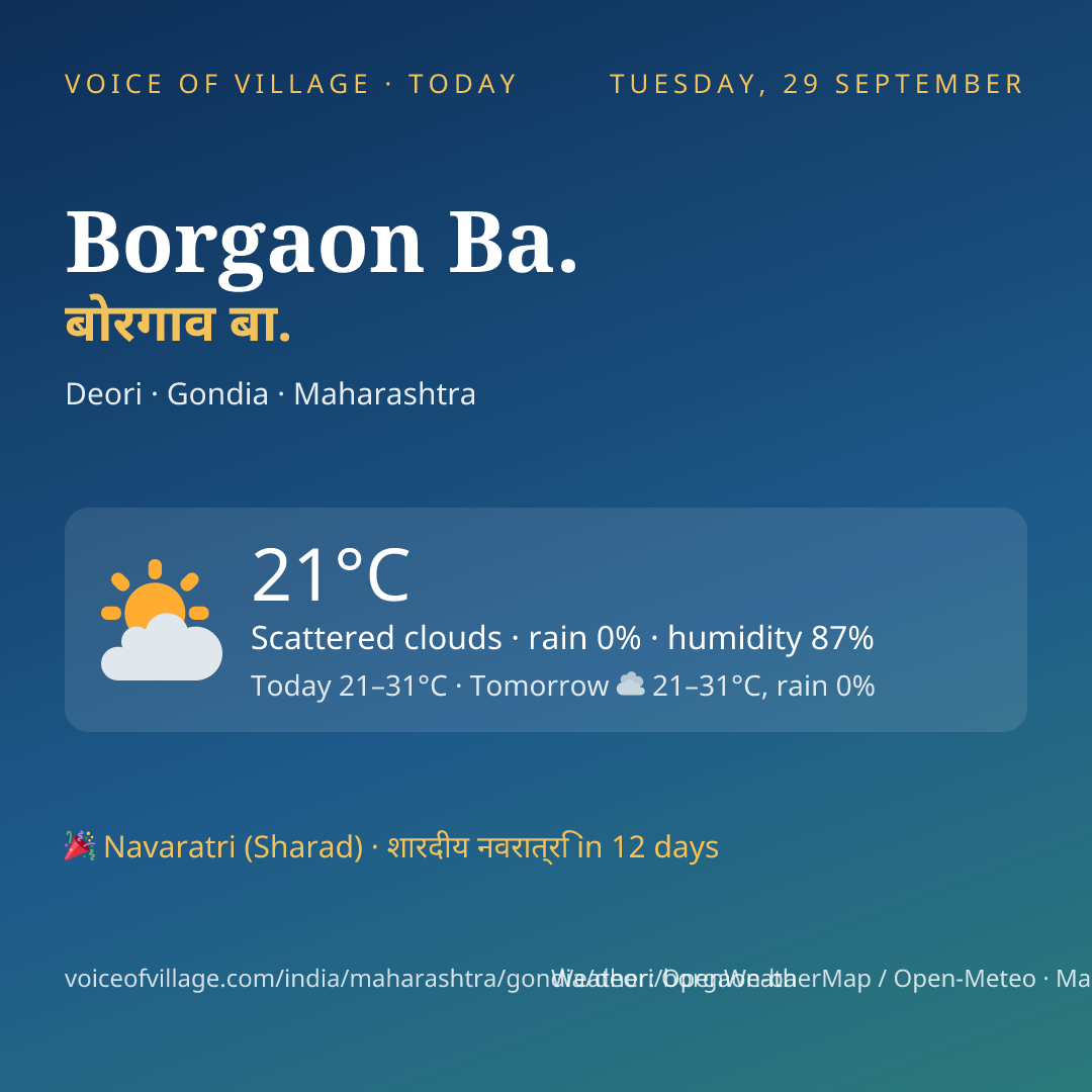 Borgaon Ba. today
