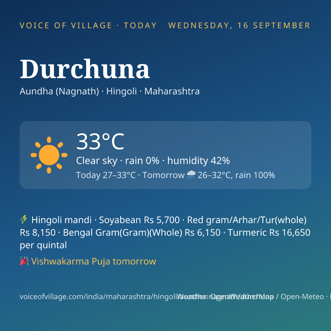 Durchuna today