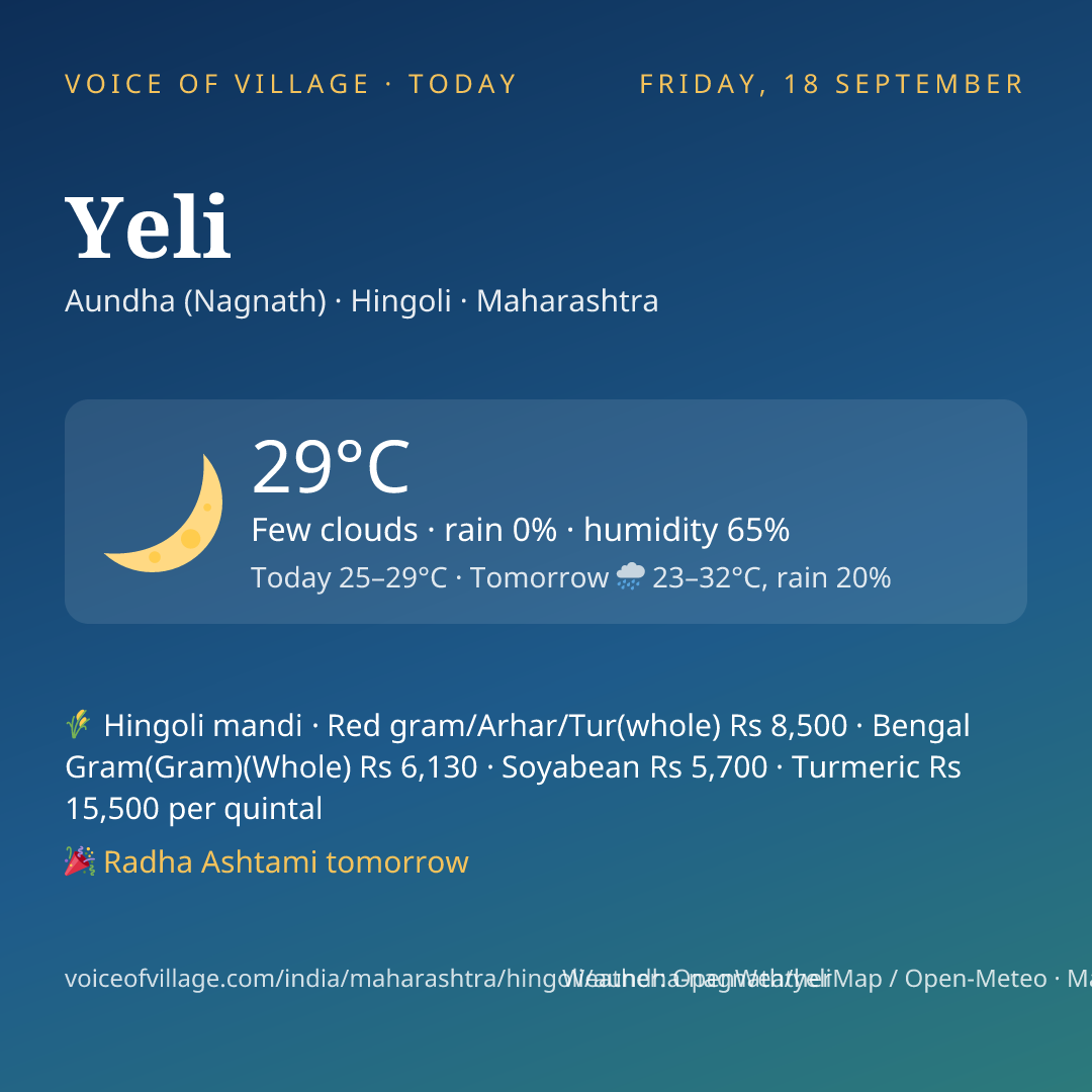 Yeli today