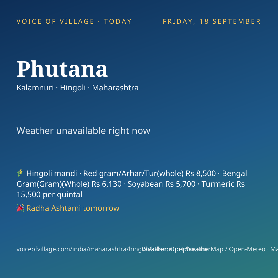 Phutana today