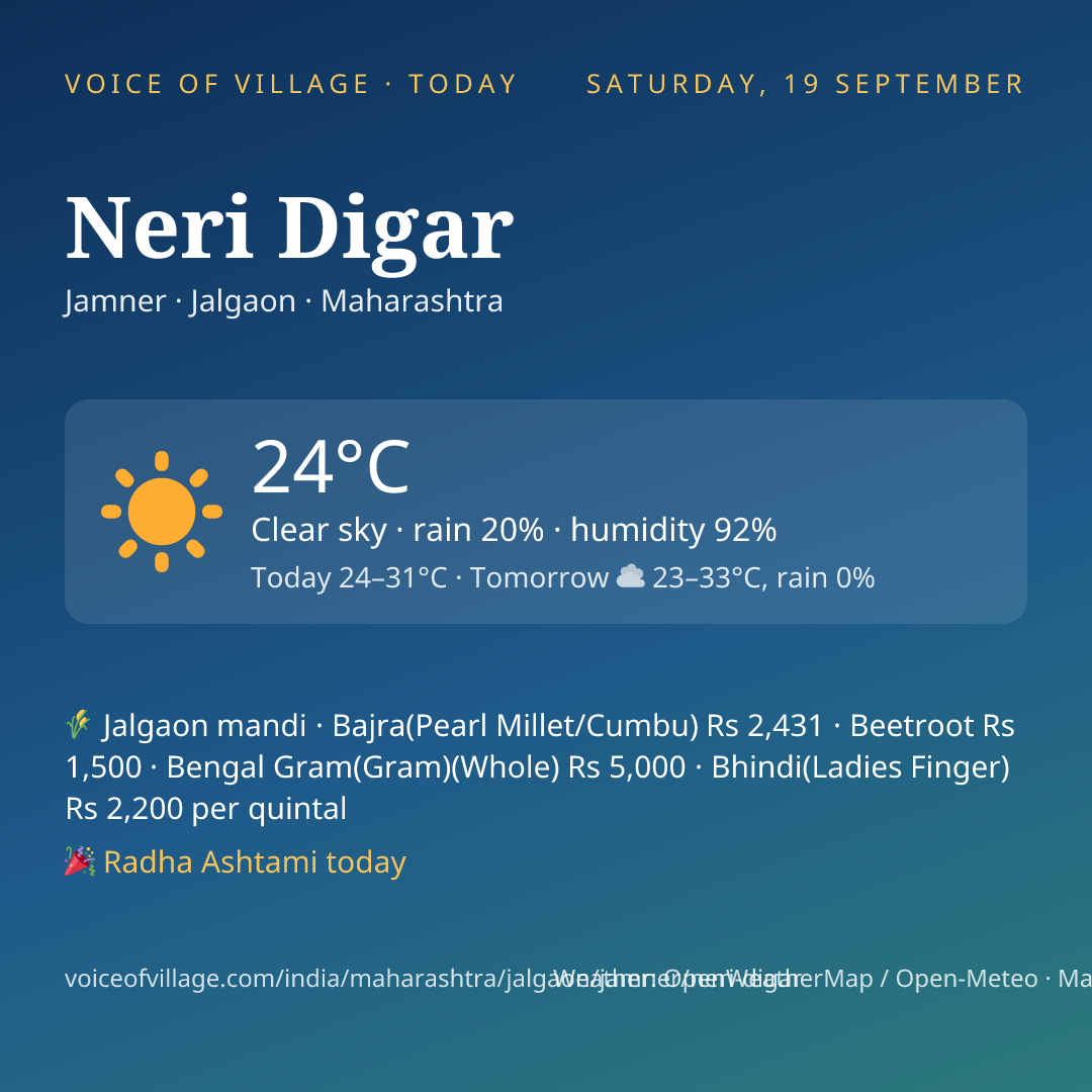 Neri Digar today