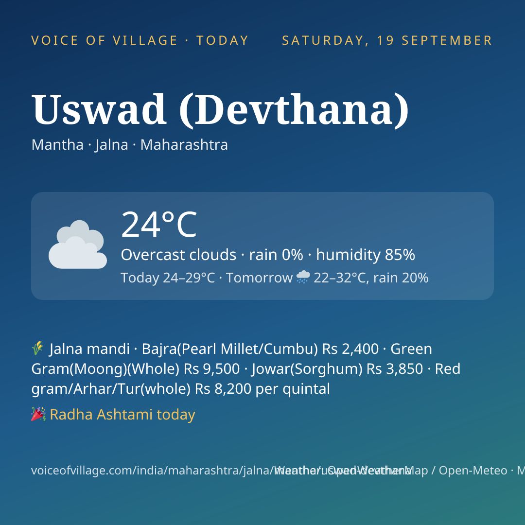 Uswad (Devthana) today