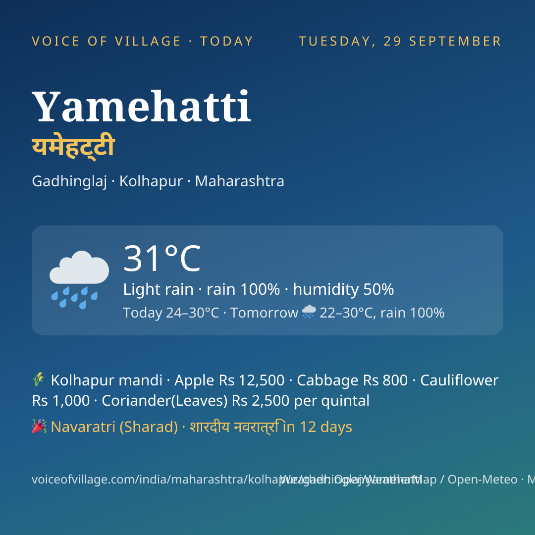 Yamehatti today