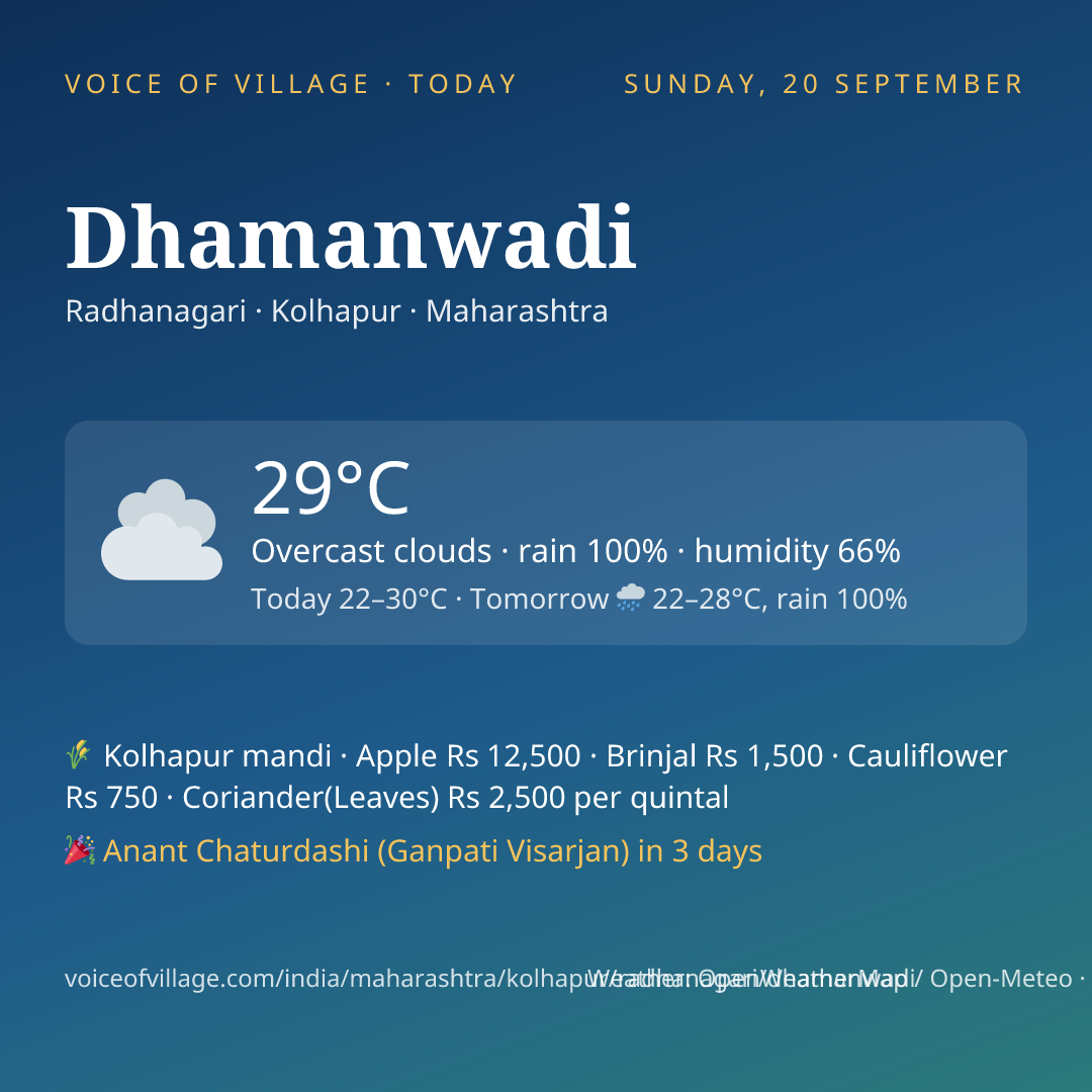 Dhamanwadi today