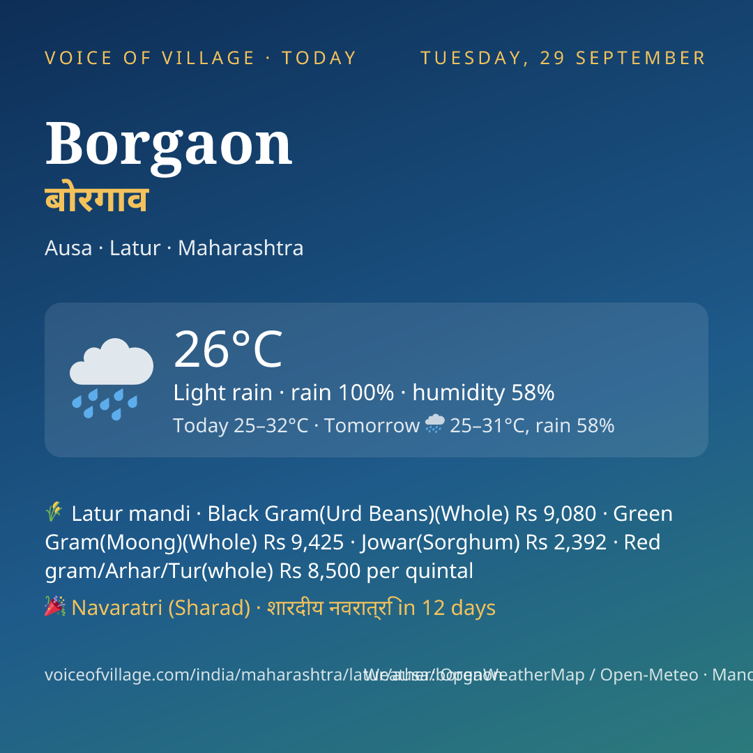 Borgaon today