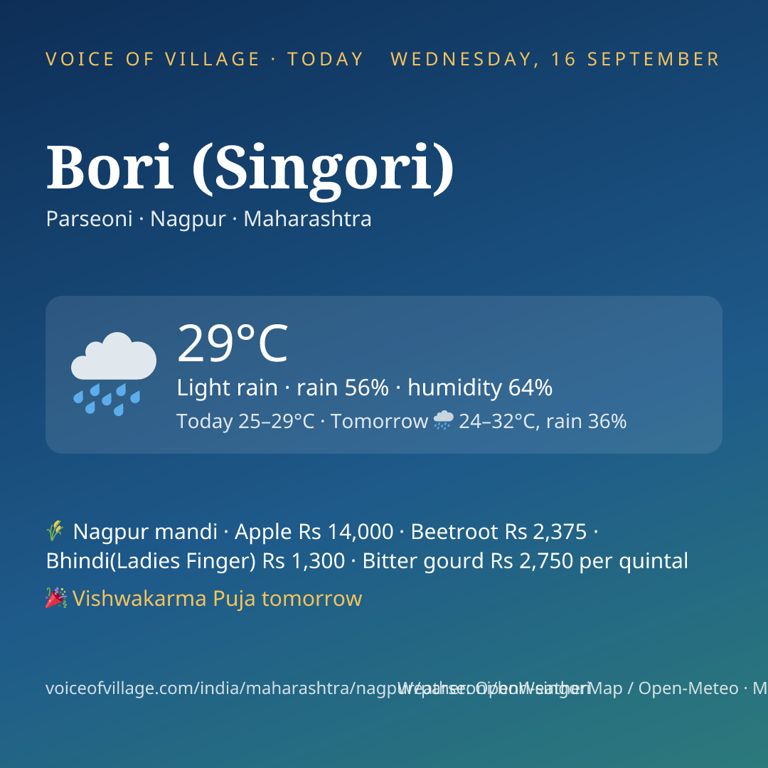 Bori (Singori) today