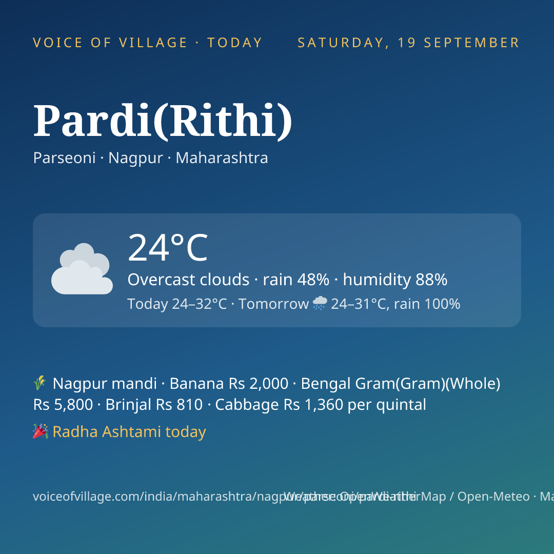 Pardi(Rithi) today