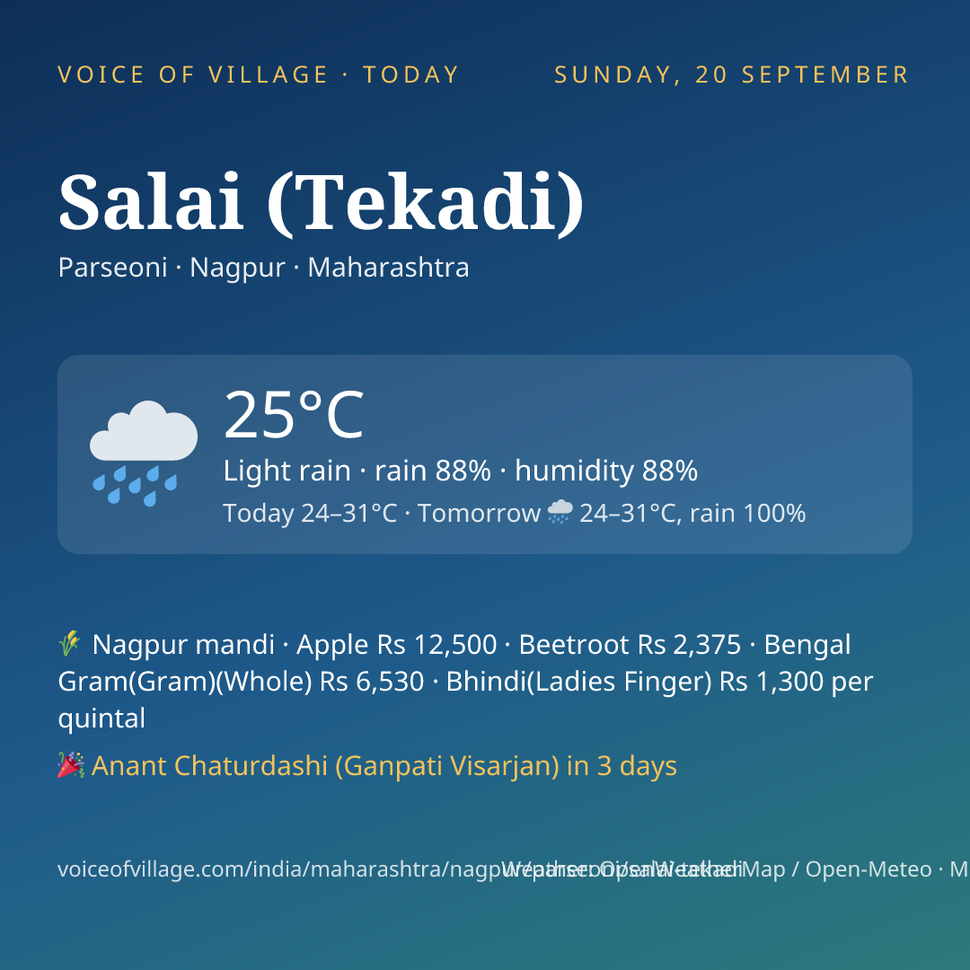 Salai (Tekadi) today