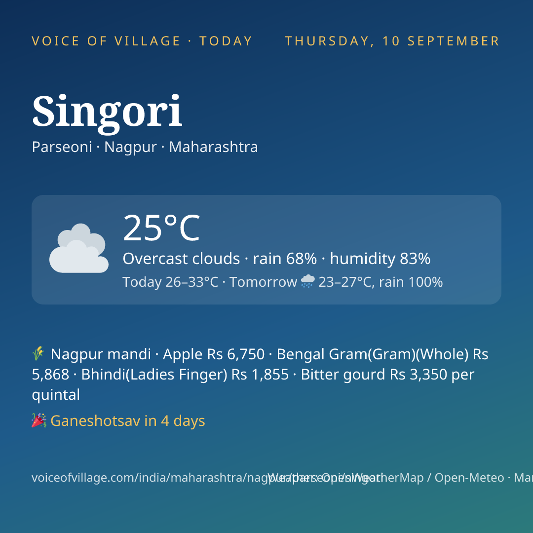 Singori today