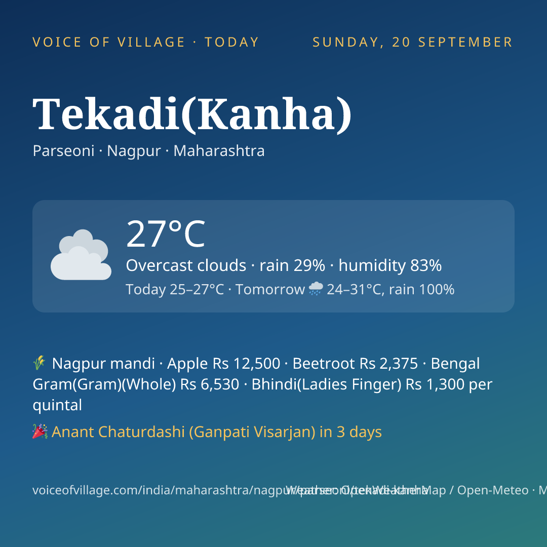 Tekadi(Kanha) today