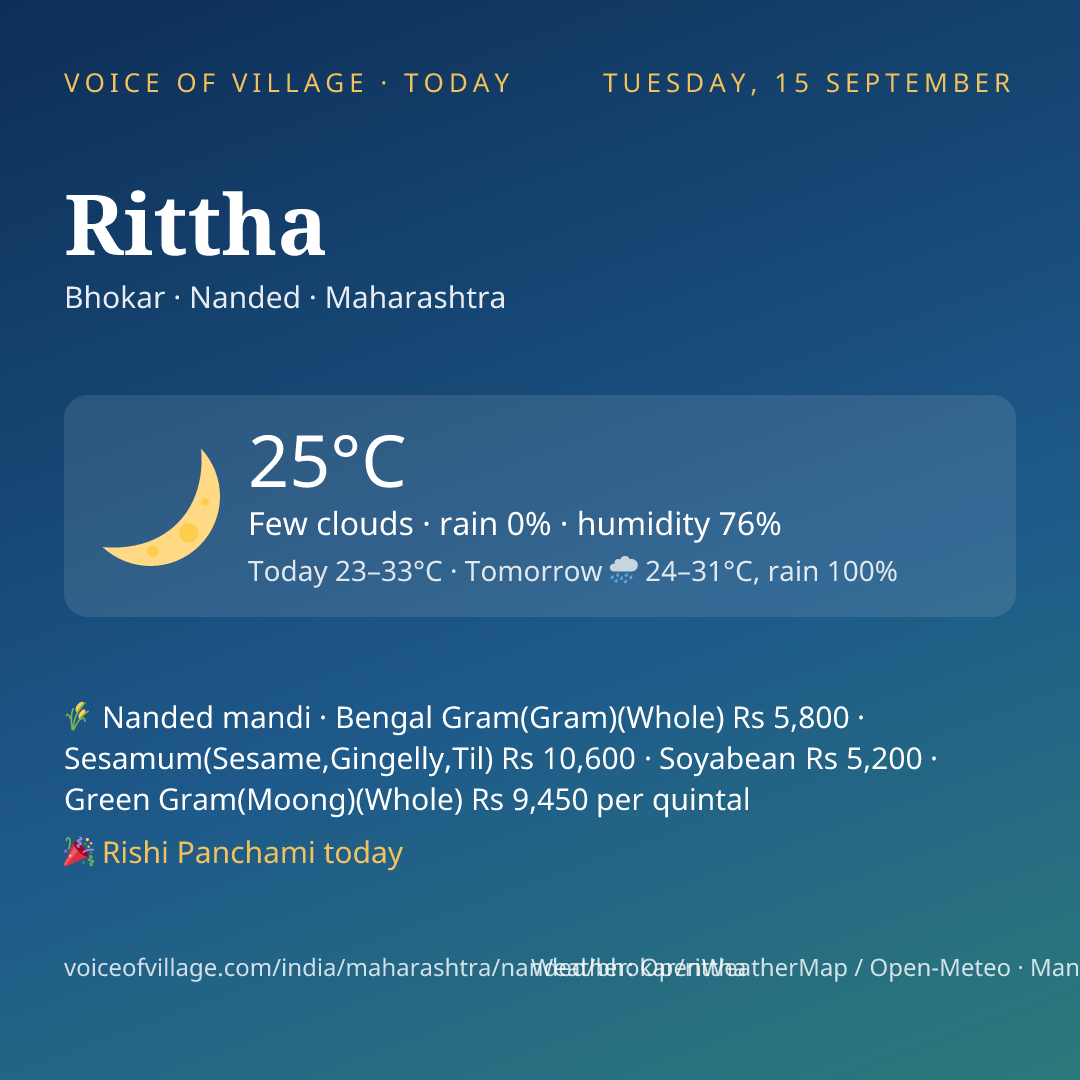Rittha today