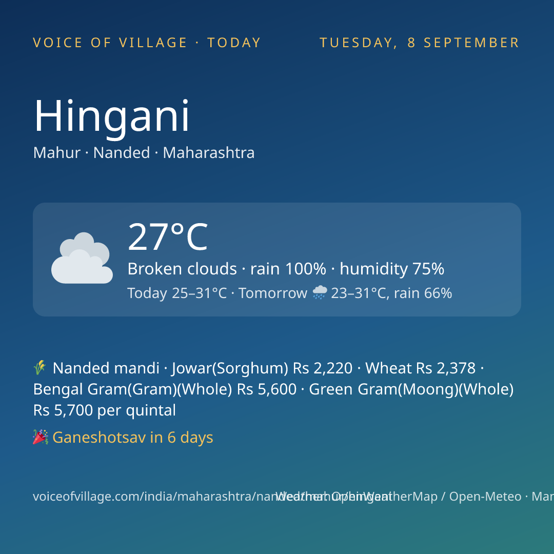 Hingani today