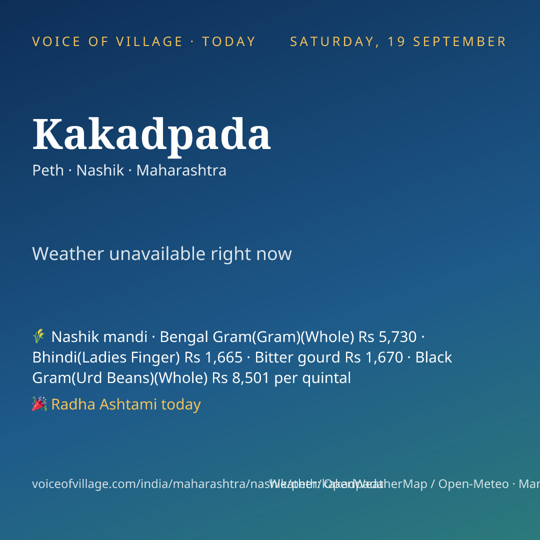 Kakadpada today
