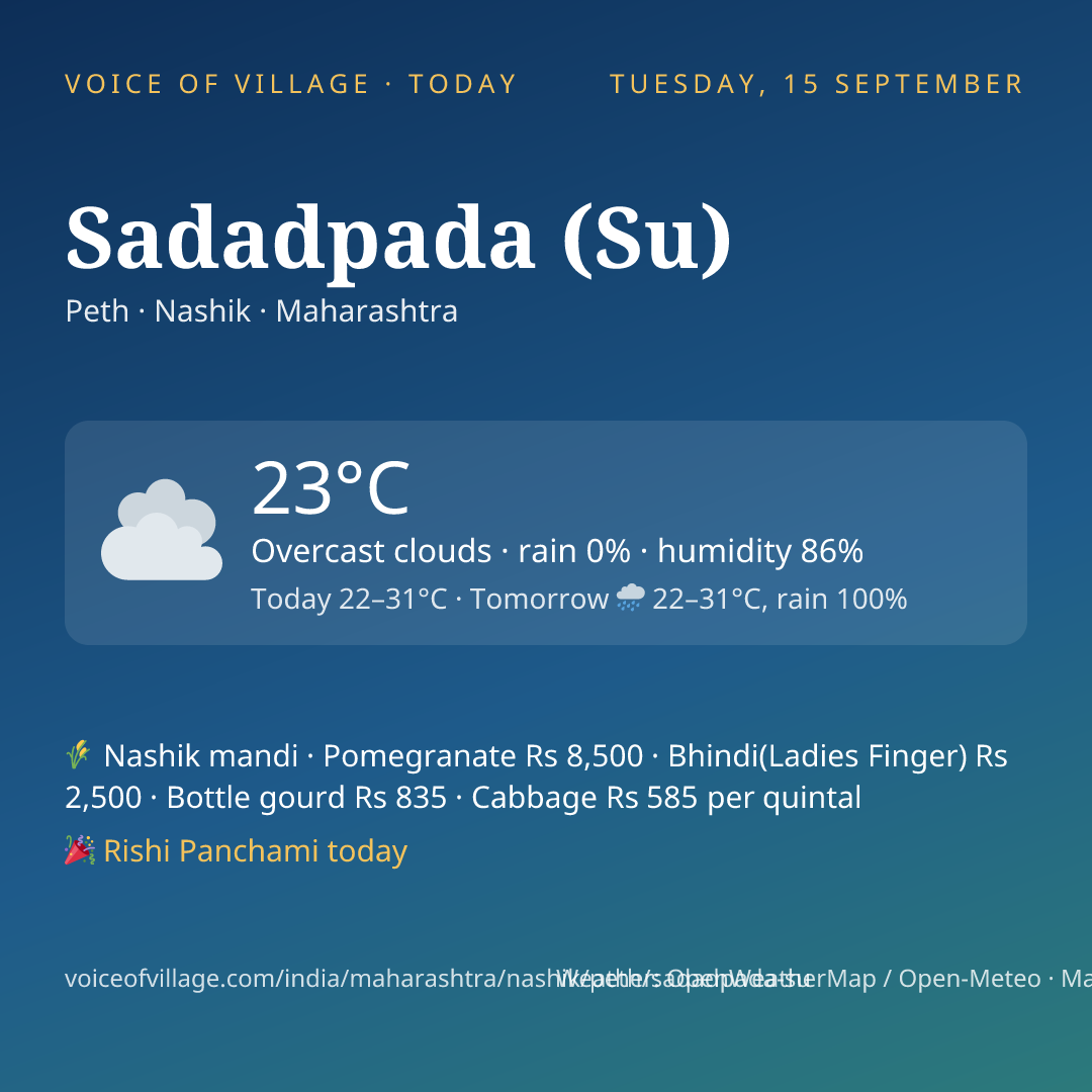 Sadadpada (Su) today