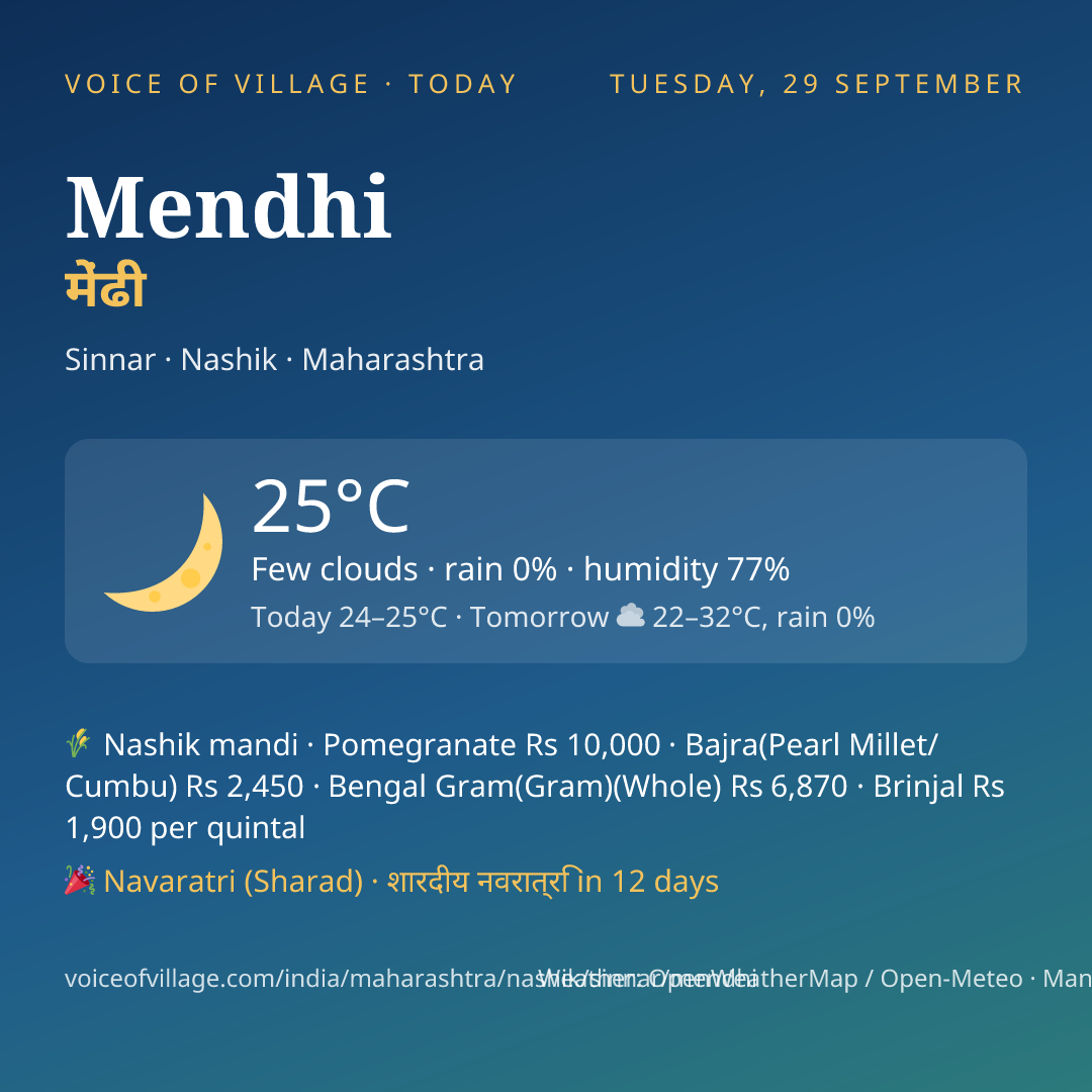 Mendhi today