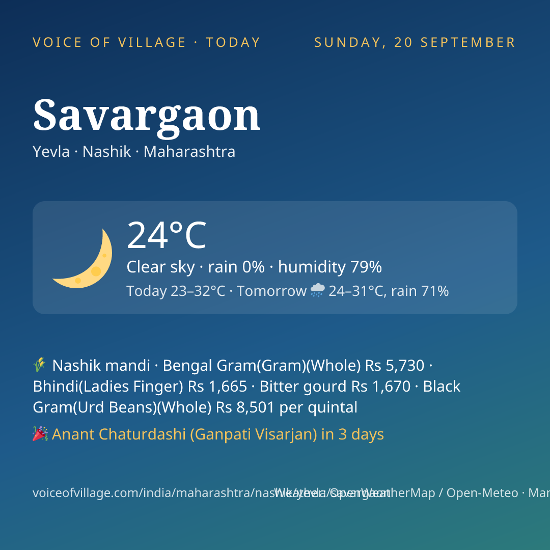 Savargaon today