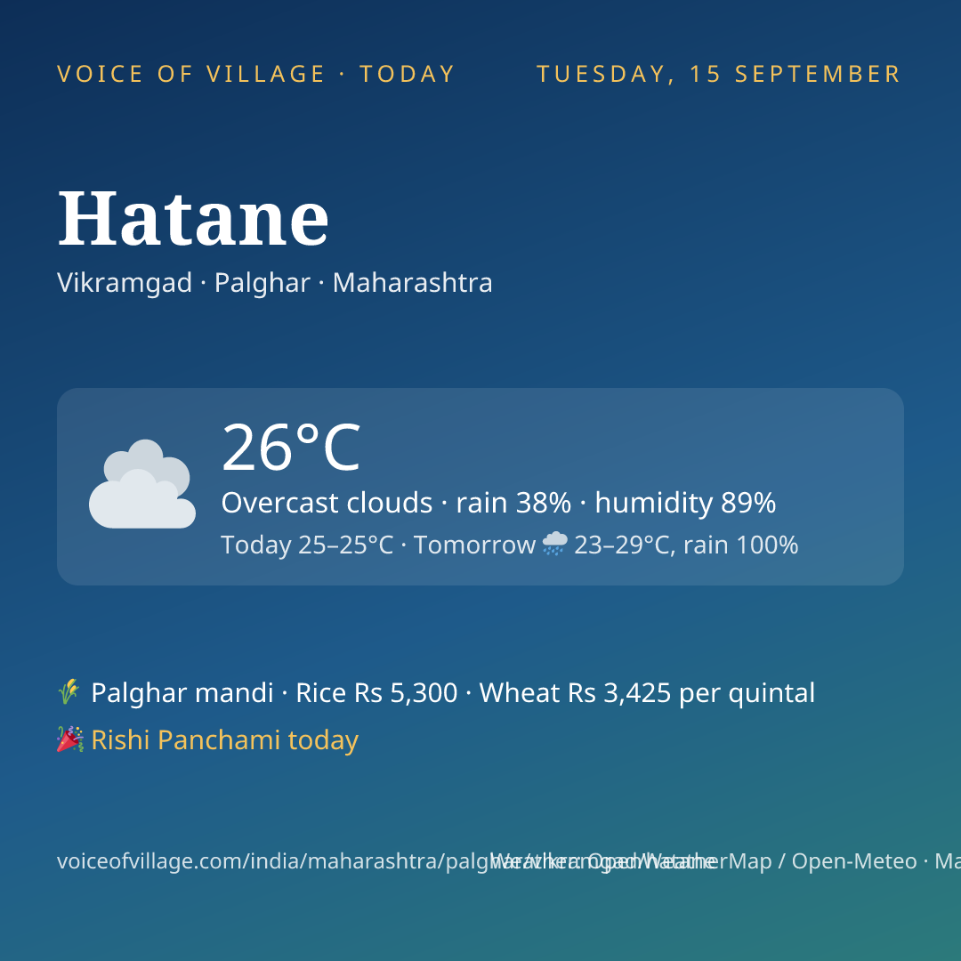 Hatane today