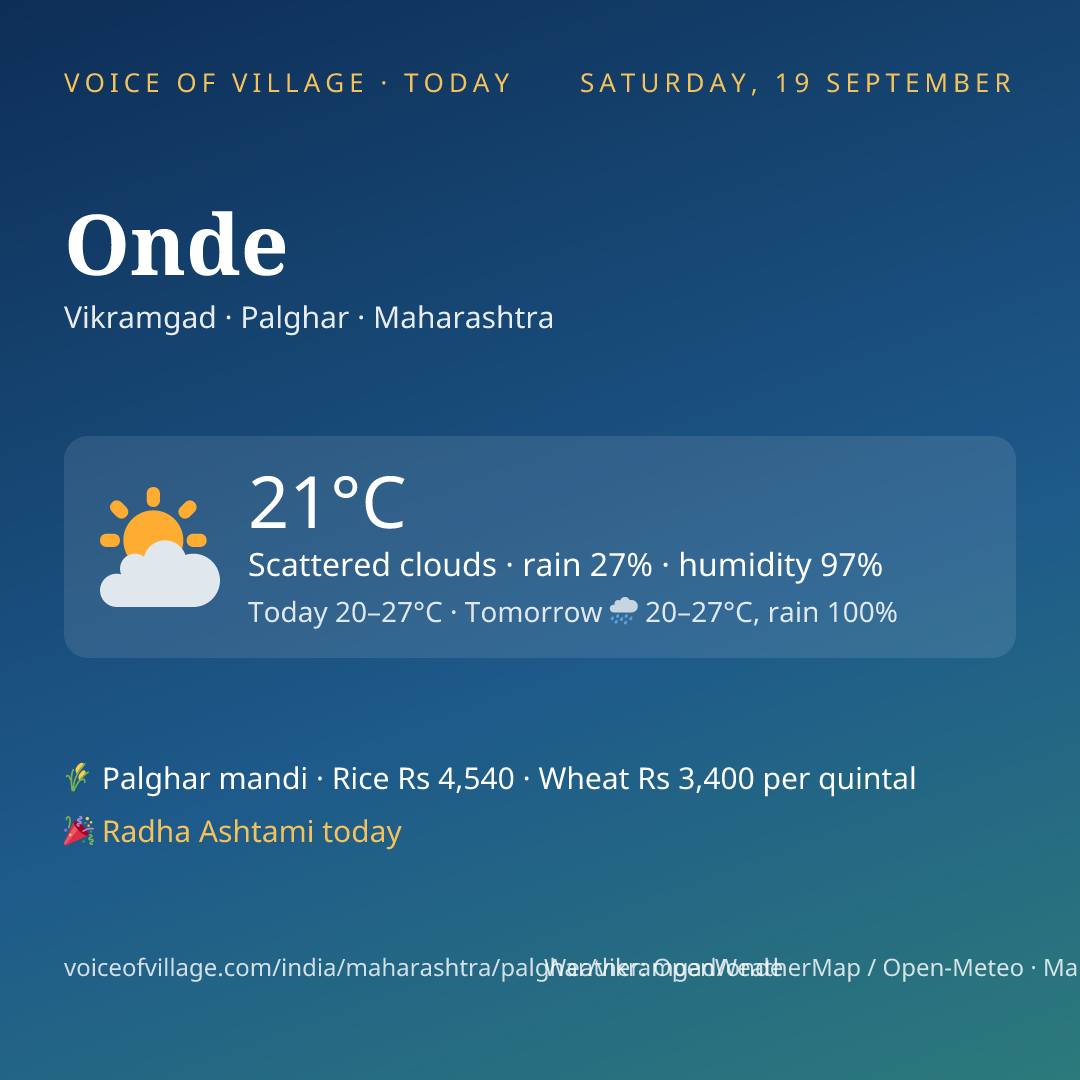 Onde today