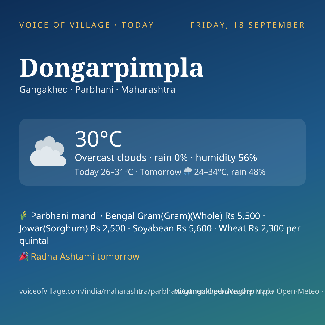 Dongarpimpla today