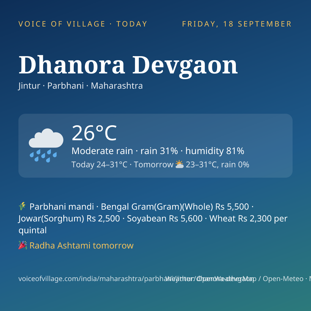 Dhanora Devgaon today