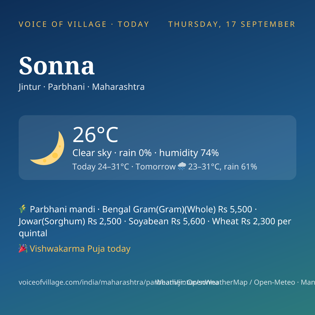 Sonna today