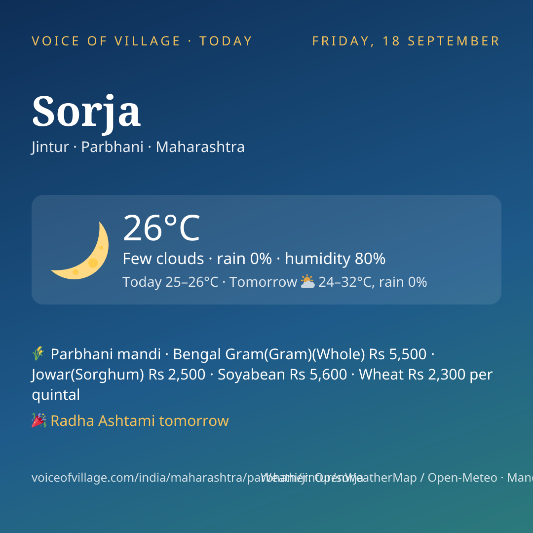 Sorja today