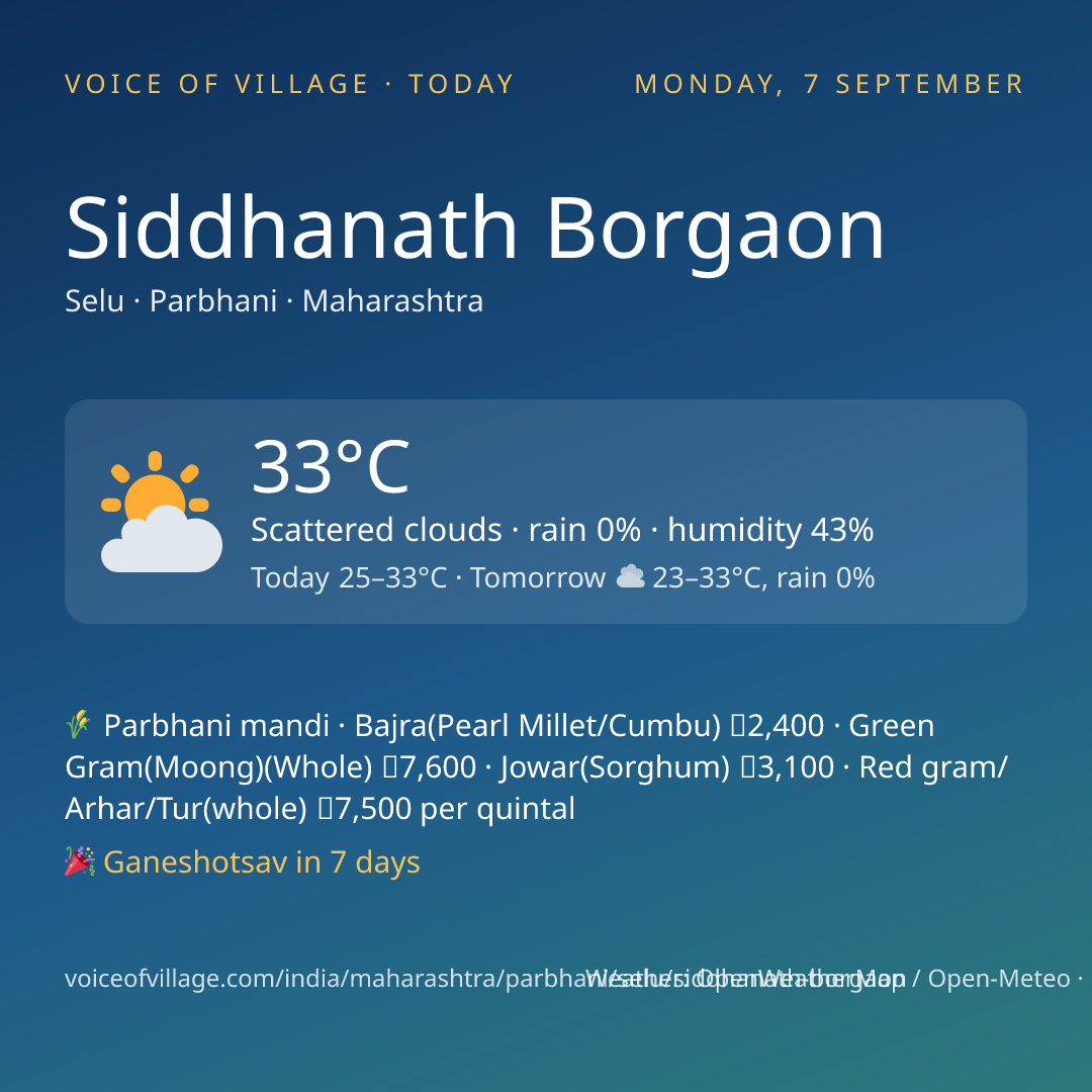 Siddhanath Borgaon today