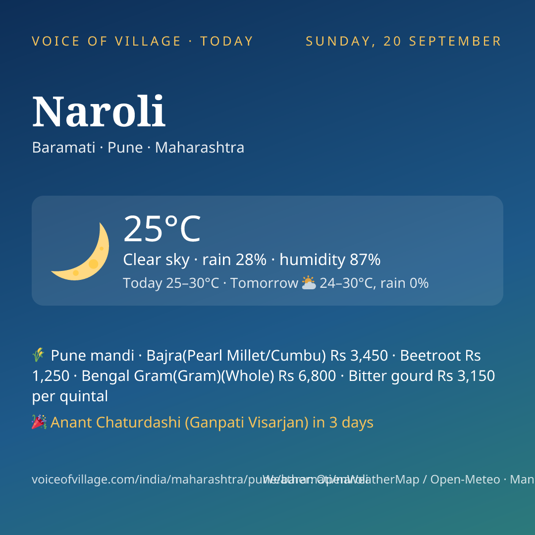 Naroli today