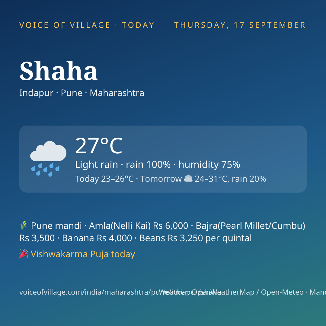 Shaha today