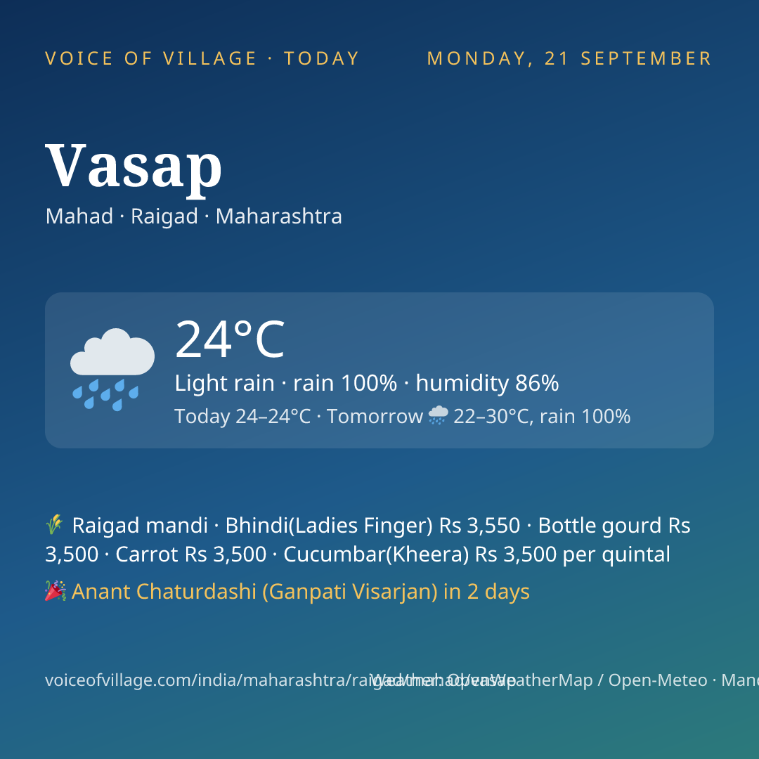Vasap today