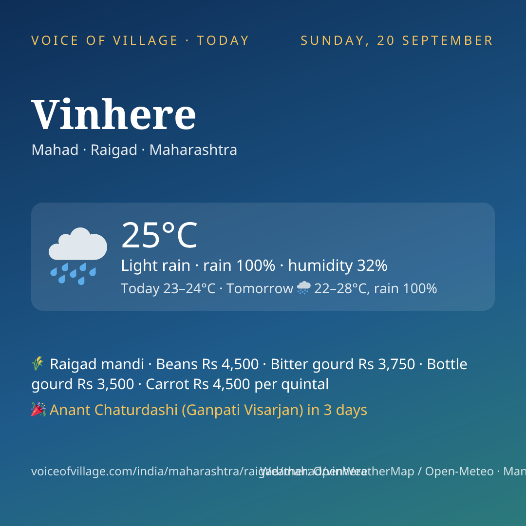 Vinhere today