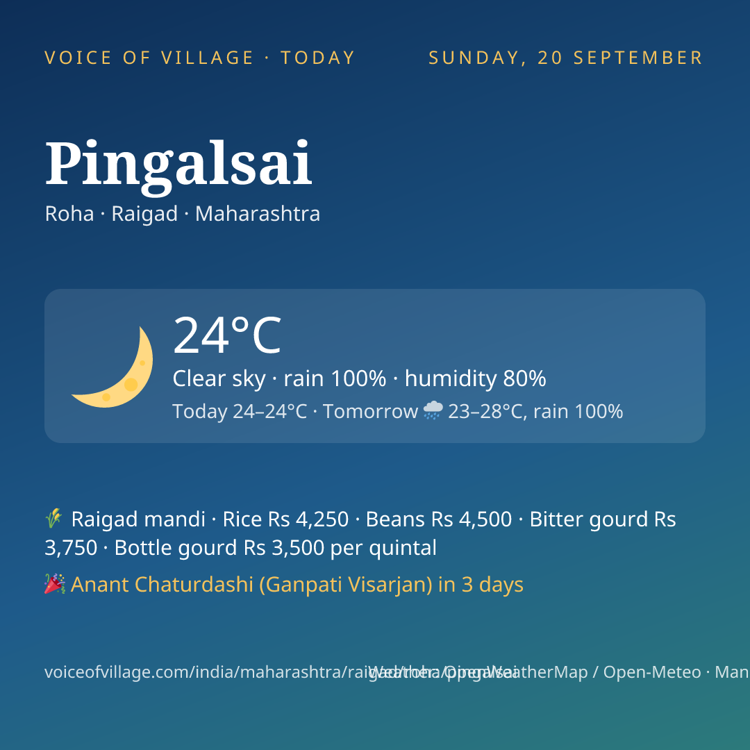 Pingalsai today