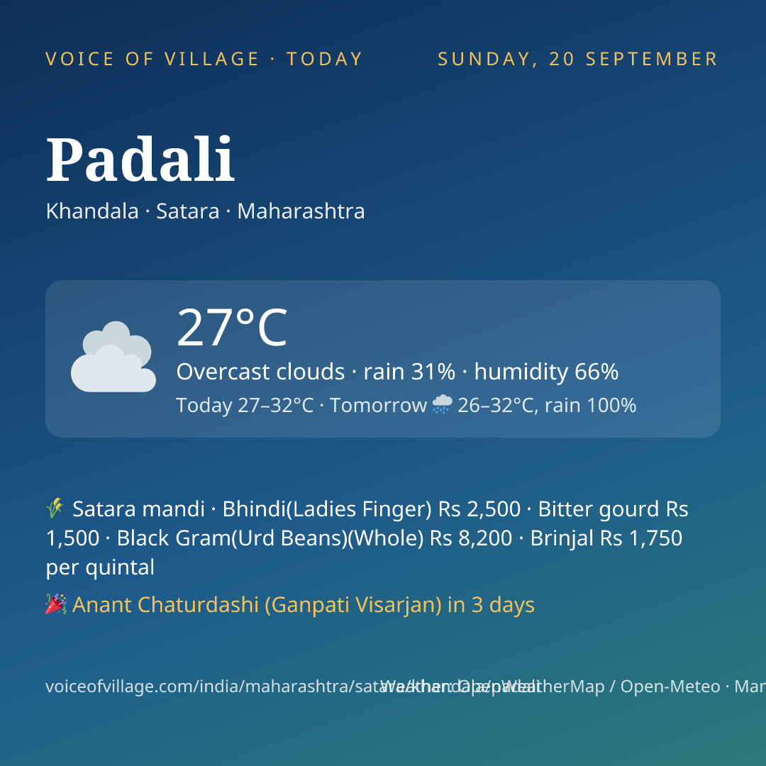 Padali today