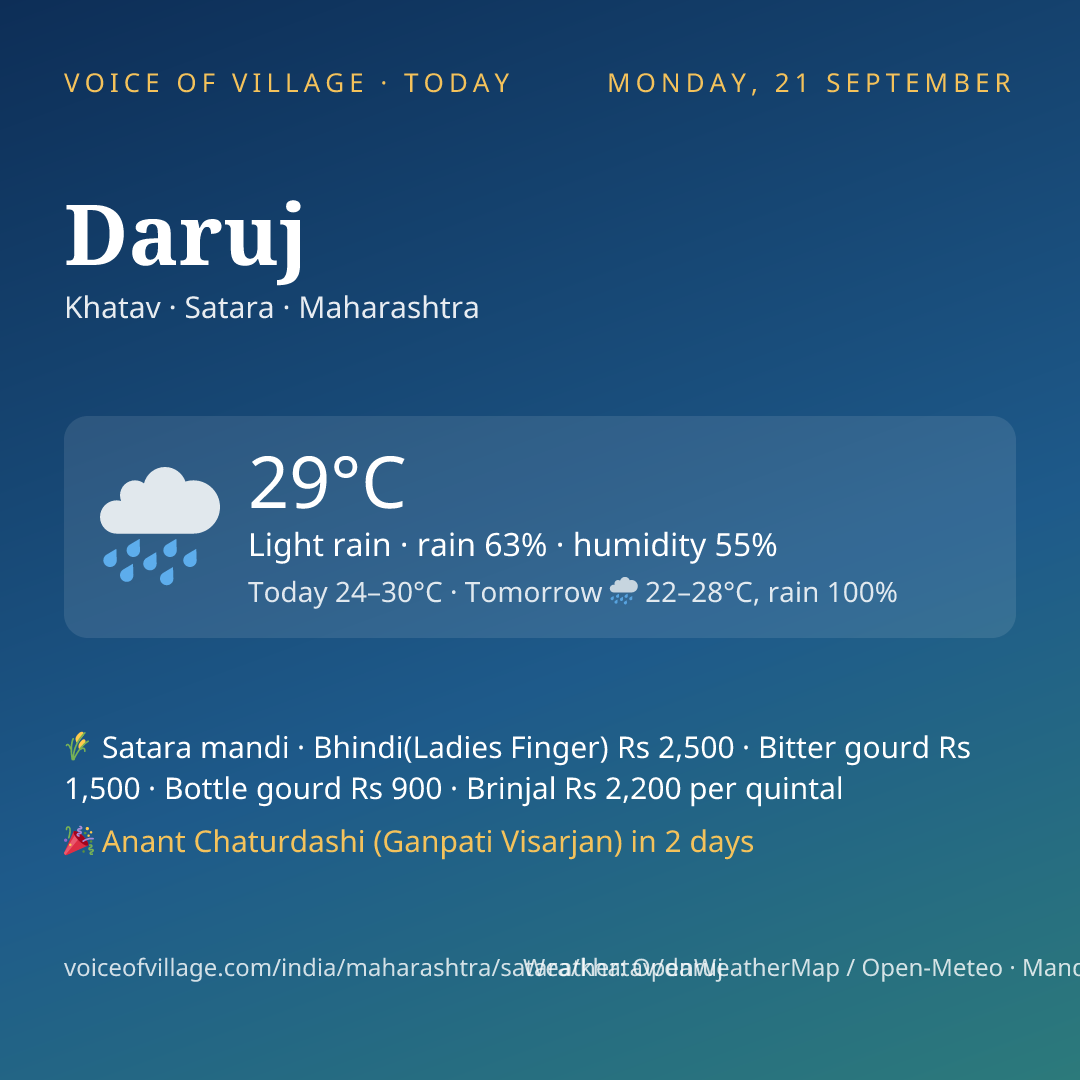 Daruj today