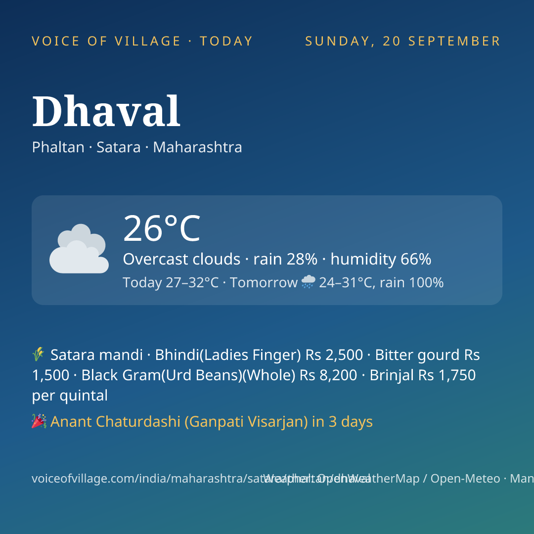 Dhaval today