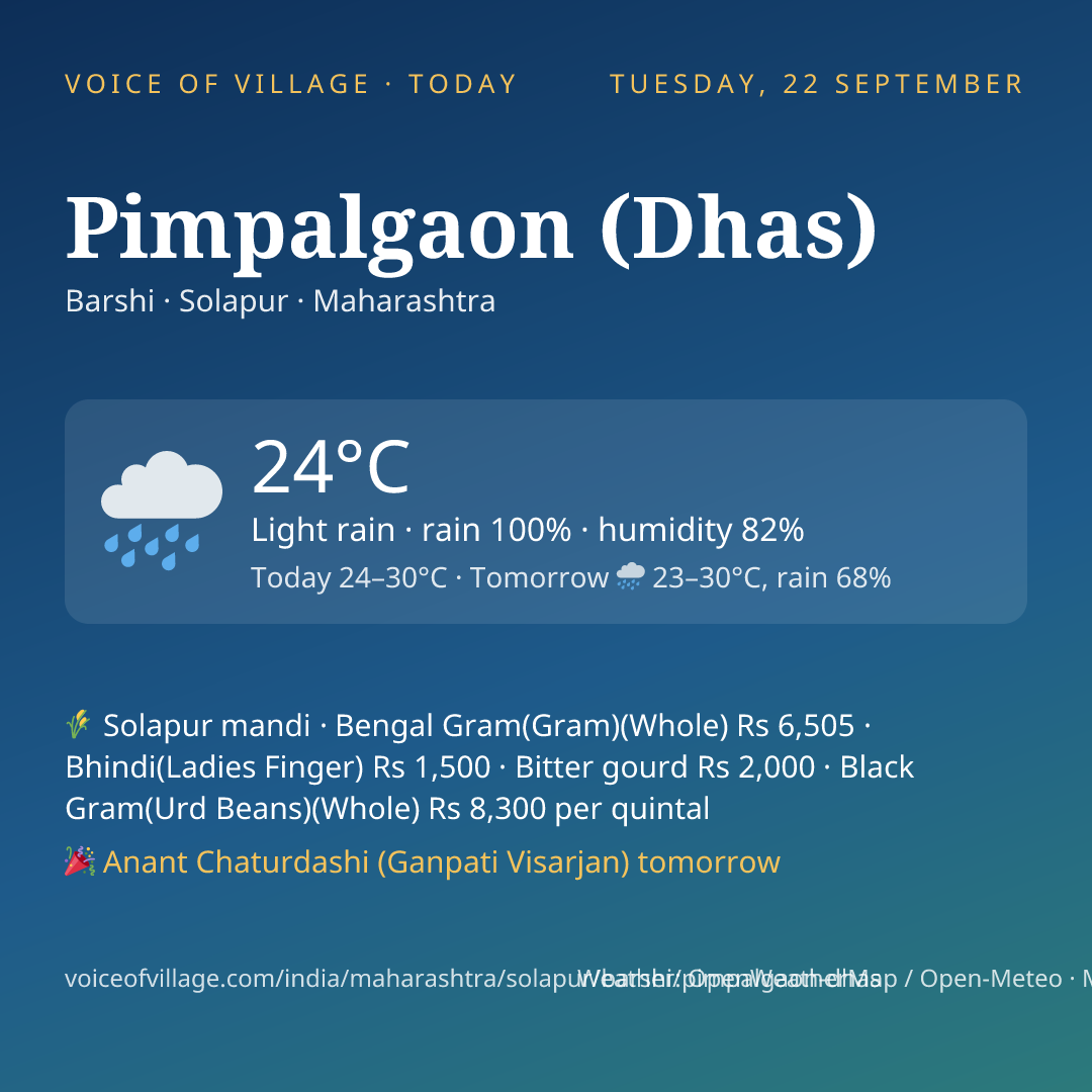 Pimpalgaon (Dhas) today