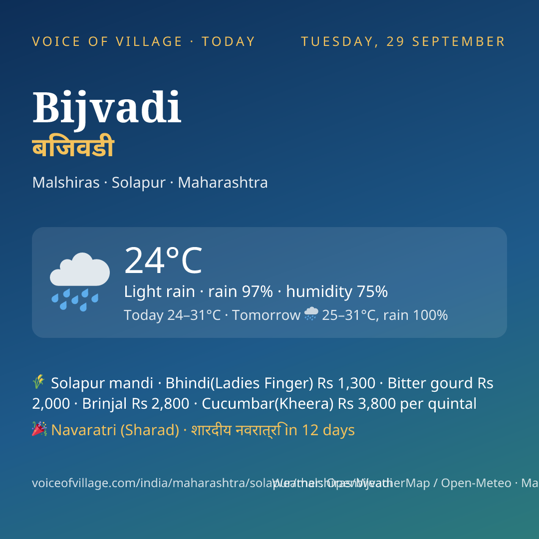 Bijvadi today