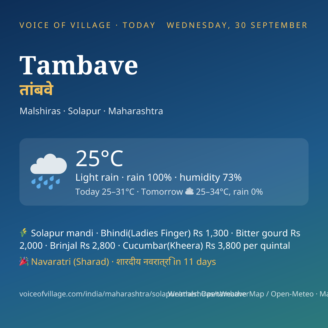 Tambave today