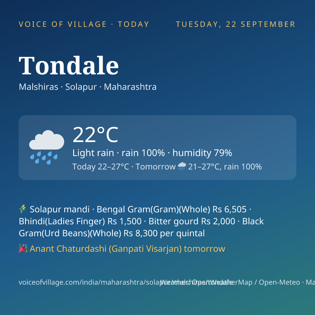 Tondale today
