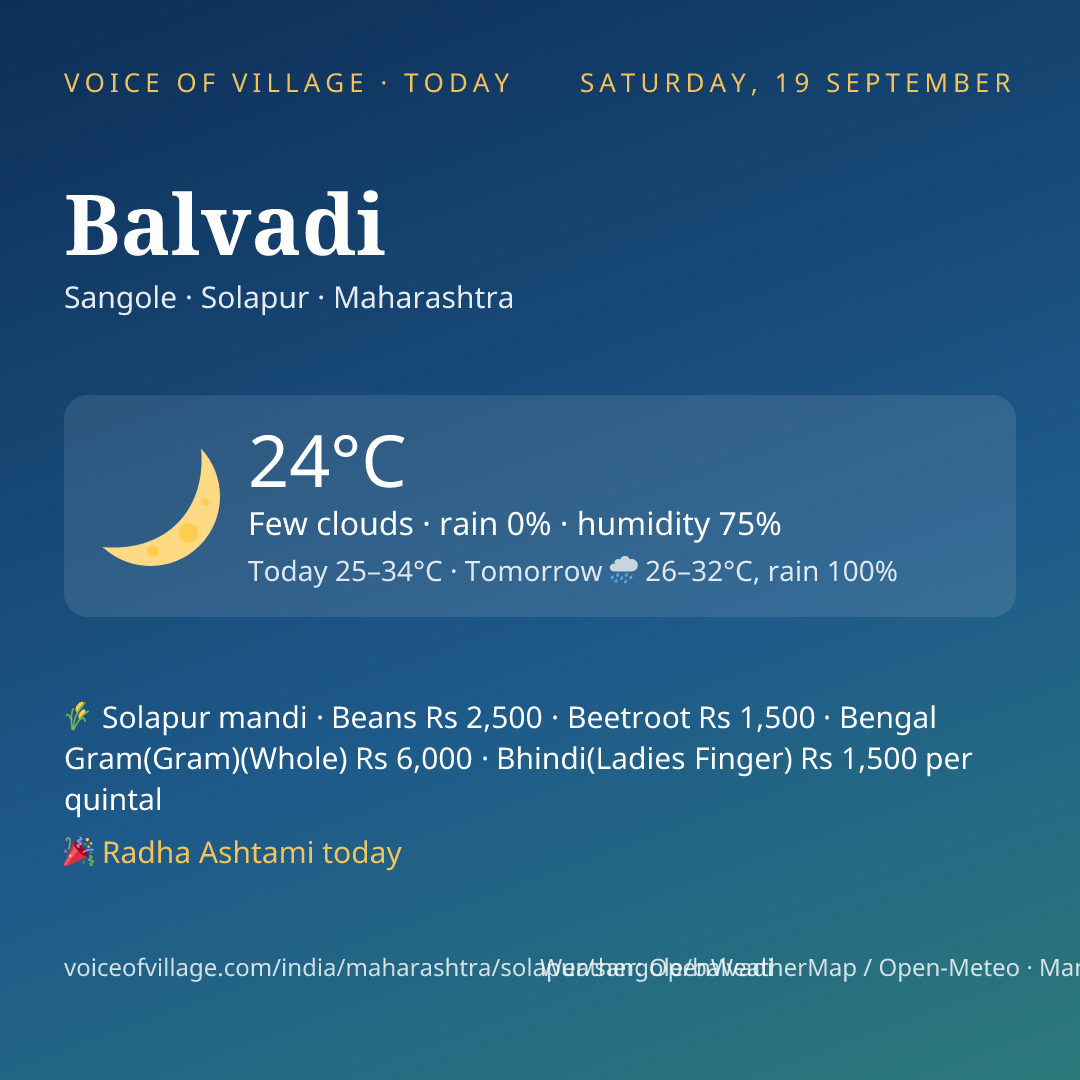 Balvadi today