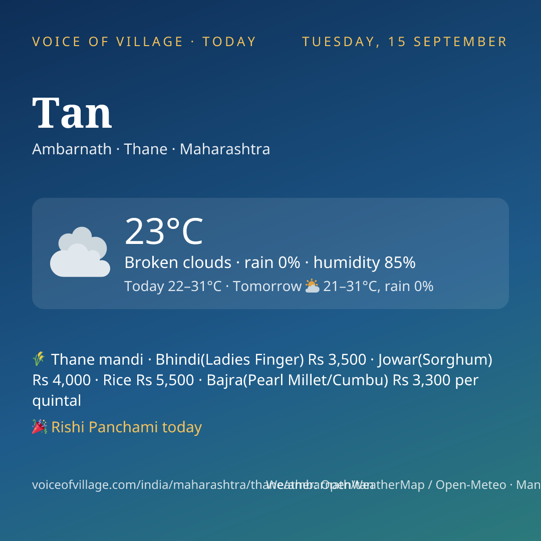 Tan today