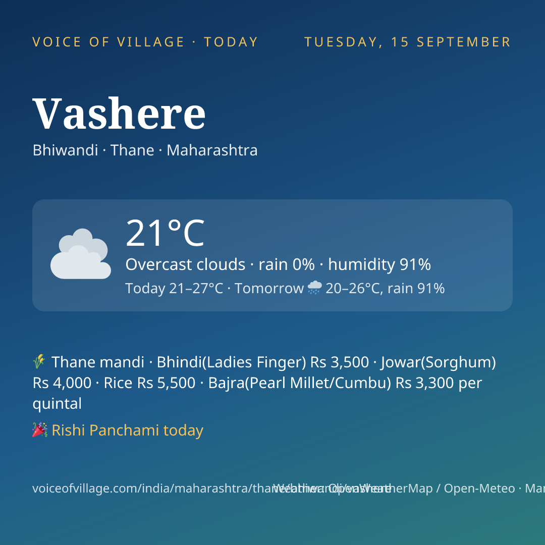 Vashere today