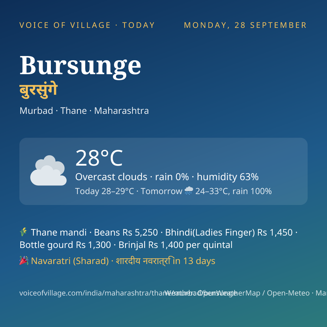 Bursunge today