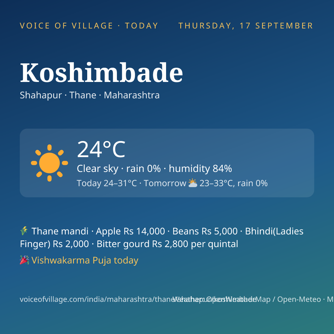 Koshimbade today