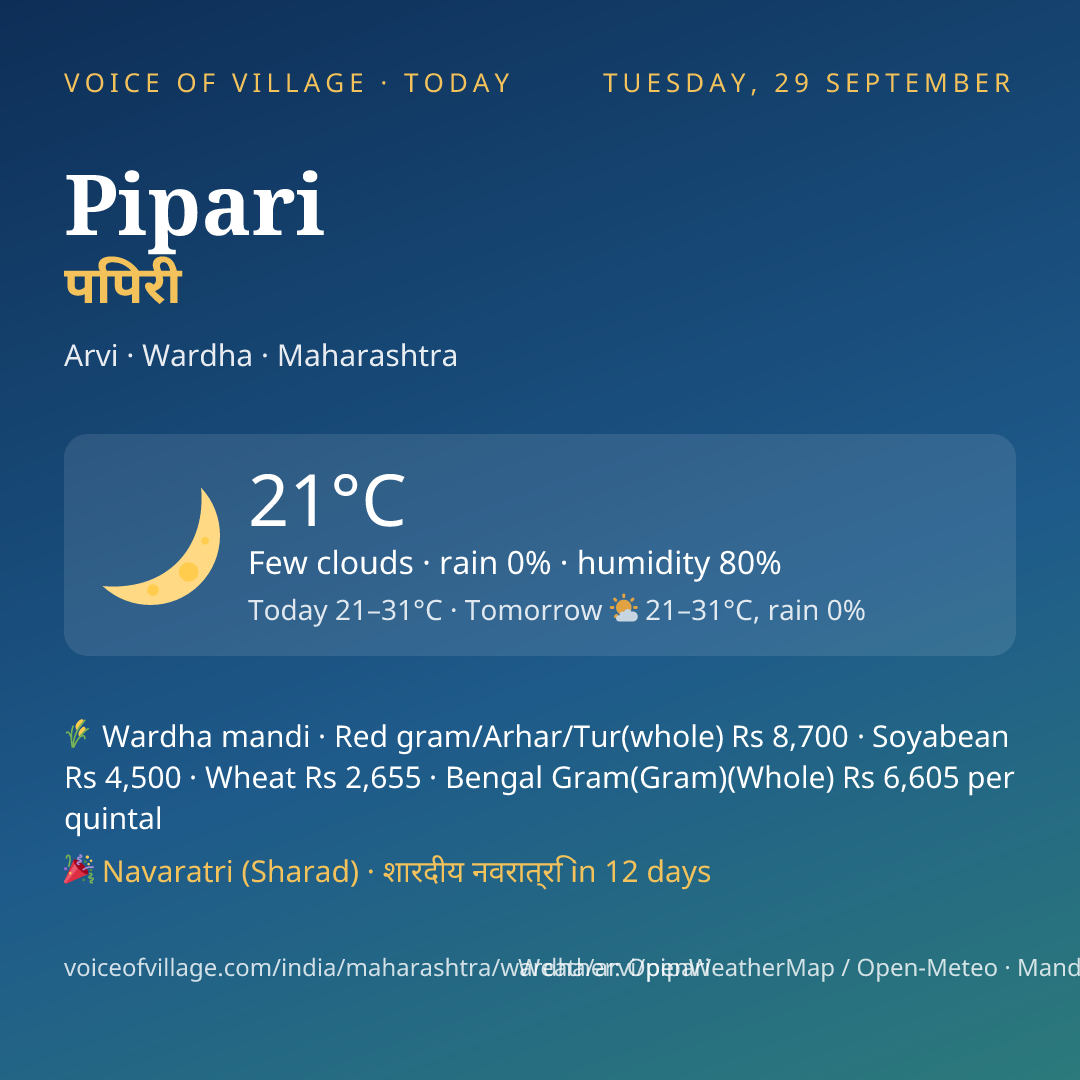 Pipari today