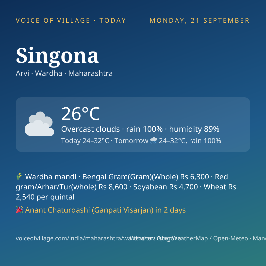 Singona today