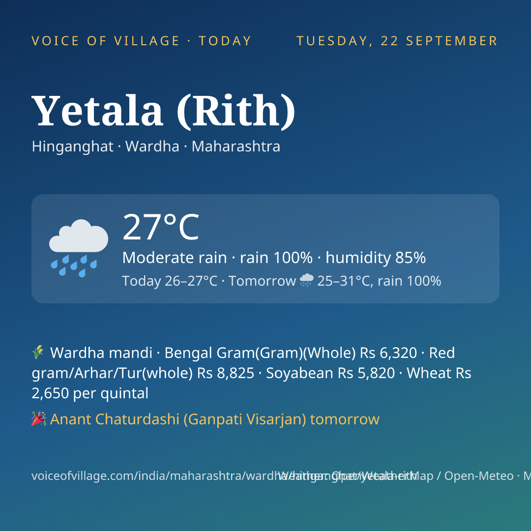Yetala (Rith) today