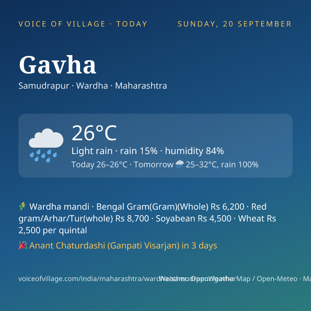 Gavha today
